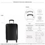 Voir la diapositive 2 : David Jones Valise cabine rigide  55cm