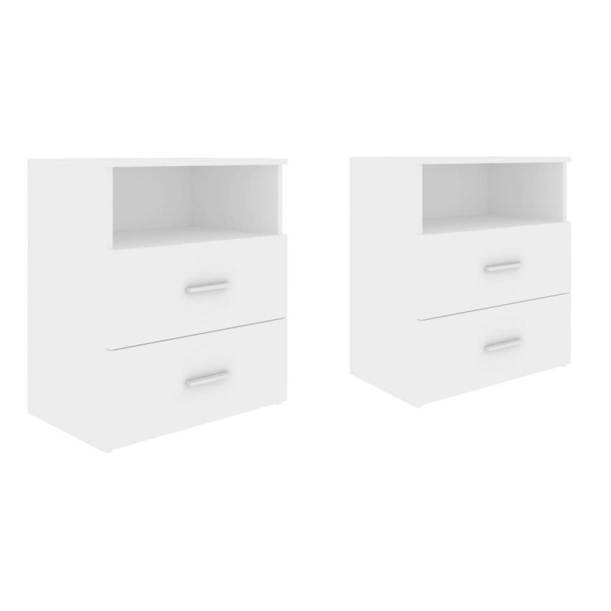 VIDAXL Tables de chevet 2 pcs Blanc 50x32x60 cm