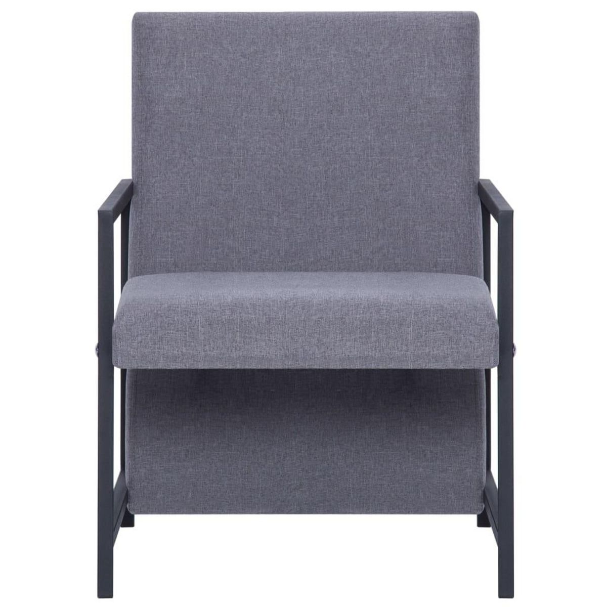 VIDAXL Fauteuil gris clair tissu