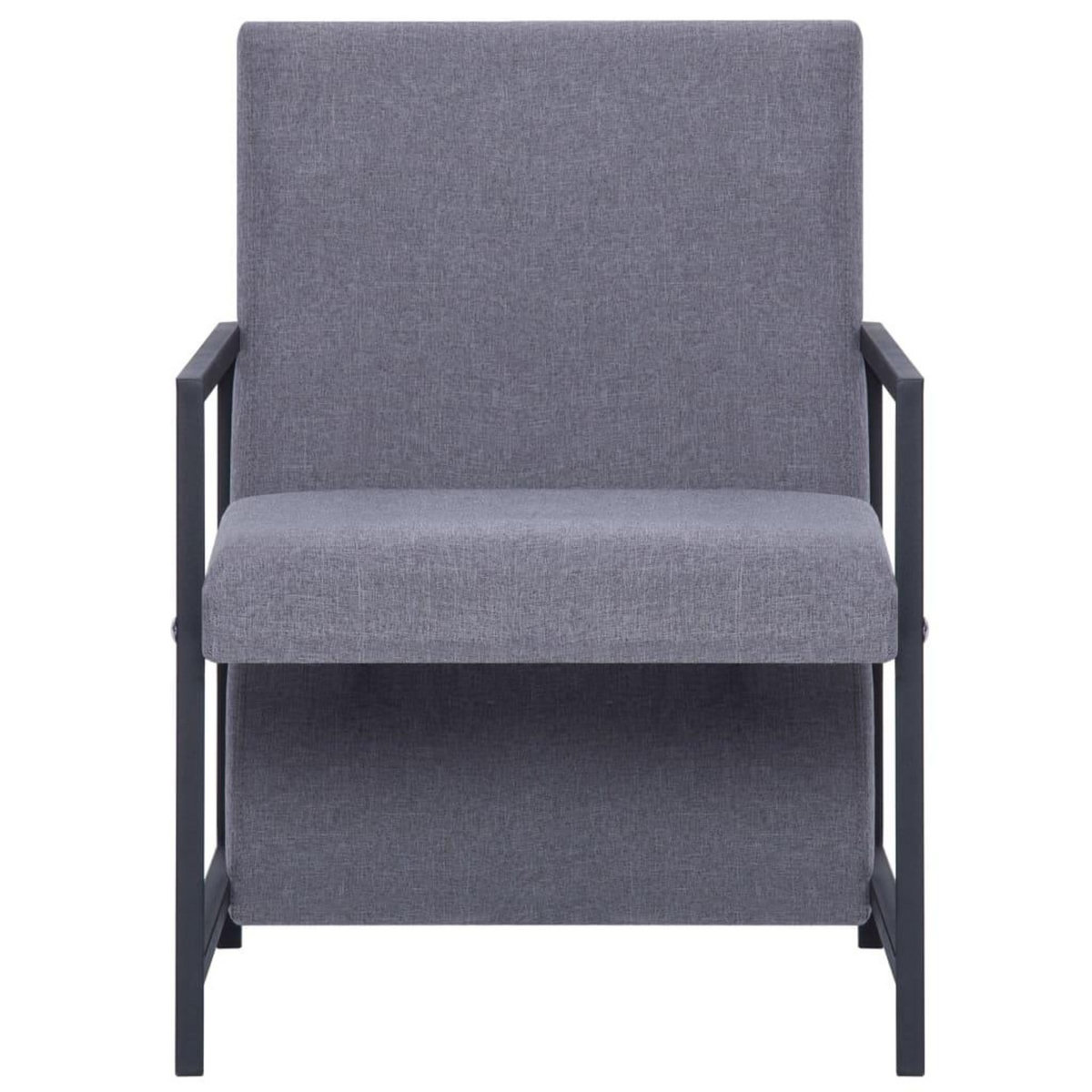 VIDAXL Fauteuil gris clair tissu