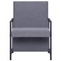 Voir la diapositive 3 : VIDAXL Fauteuil gris clair tissu