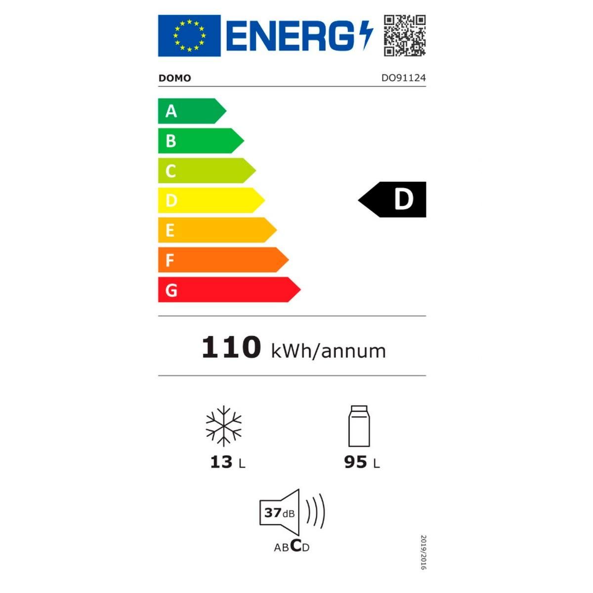 Domo Réfrigérateur table-top 95+13l noir classe d - DO91124