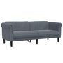 Voir la diapositive 2 : VIDAXL Canape a 3 places gris fonce velours