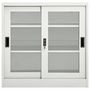 Voir la diapositive 2 : VIDAXL Armoire a portes coulissantes Gris clair 90x40x90 cm Acier