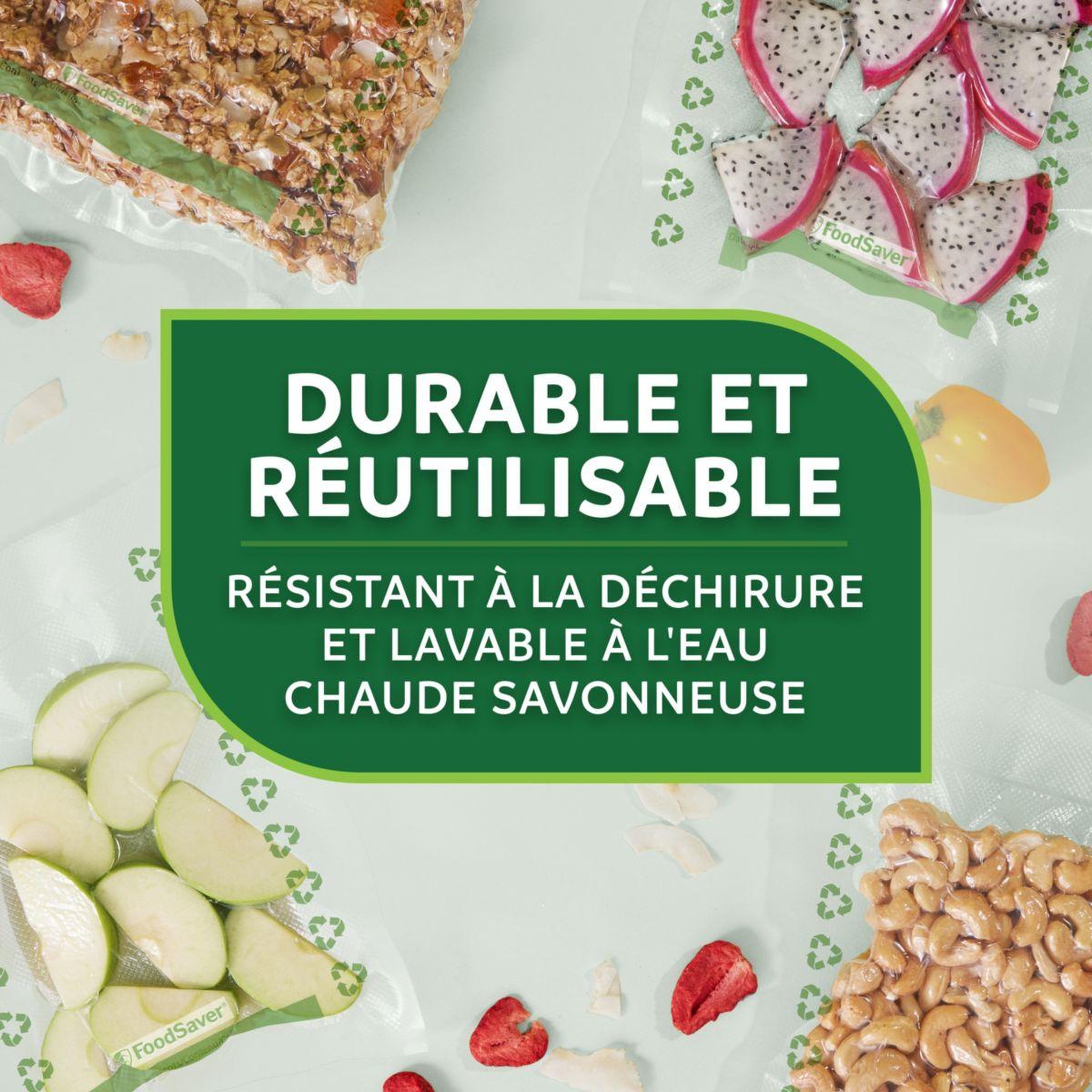Voir la diapositive 4 : FOODSAVER Sac sous vide fsre2002x01 2 rouleaux 20cm x 4.5m