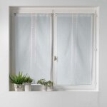 Paris Prix Paire de Voilages  Crochettina  60x90cm Blanc