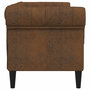 Voir la diapositive 5 : VIDAXL Canape Chesterfield 2 places marron tissu
