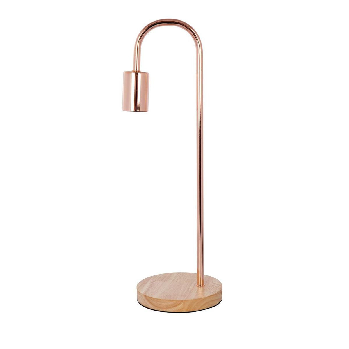 Paris Prix Lampe à Poser Bois & Métal  Vinara  47cm Cuivre