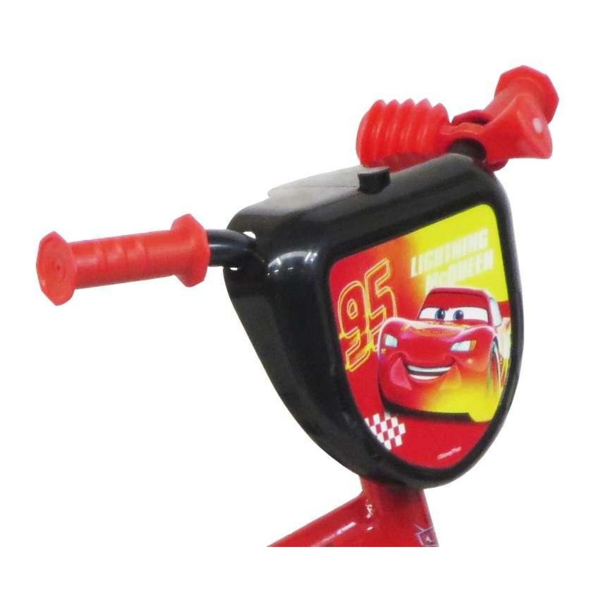 Disney Cars V&#xE9;lo enfant - Mod&#xE8;le 10&apos;&apos; Cars pour enfant de 75/90 cm avec stabilisateurs - Plaque d&#xE9;corative avant &amp; garde boues