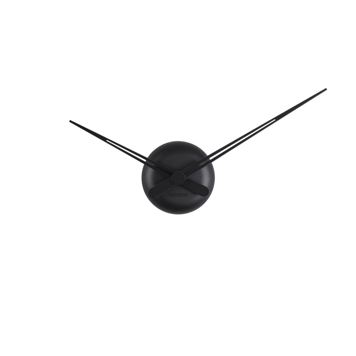 Karlsson Horloge murale design minimaliste Little Big time Sharp - Diam. 44 cm - Noir