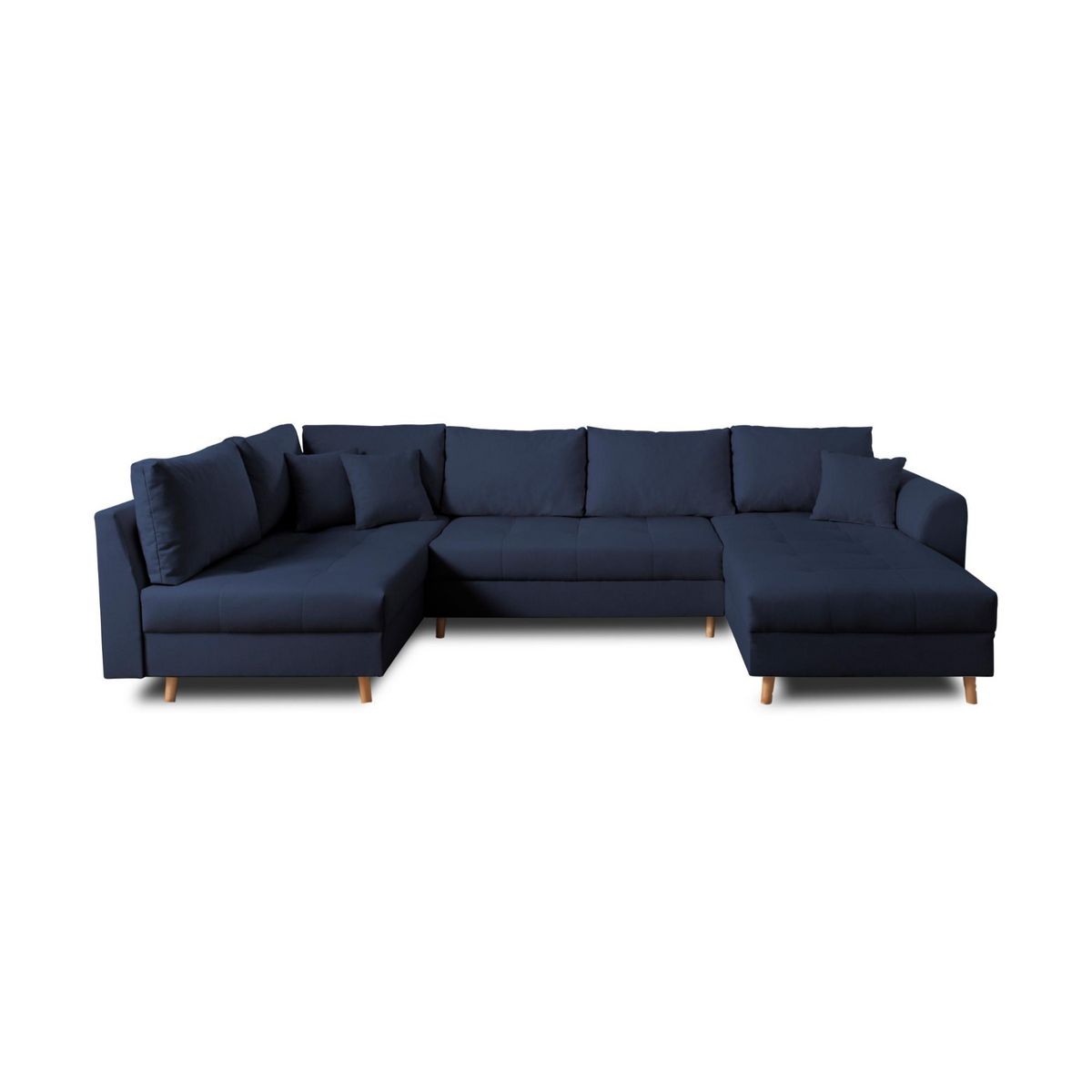 LISA DESIGN Rune - canapé panoramique avec pouf d'appoint - 7 places - style scandinave - gauche