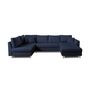 Voir la diapositive 6 : LISA DESIGN Rune - canapé panoramique avec pouf d'appoint - 7 places - style scandinave - gauche