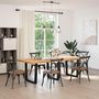 Voir la diapositive 2 : VIDAXL Pieds de table a manger forme de V 3 pcs noir 80x(72-73,3) cm