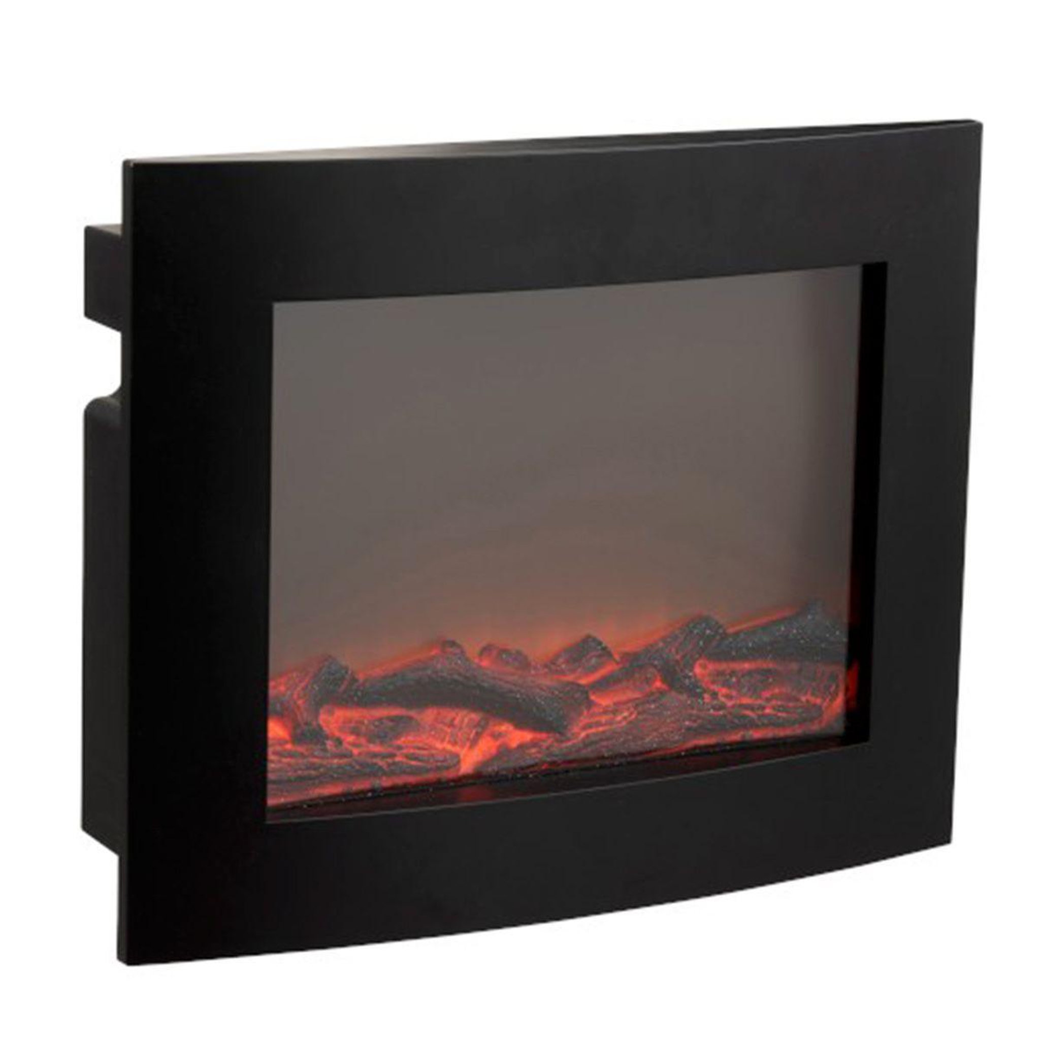 Voir la diapositive 2 : J-LINE Décoration lumineuse led  cheminée  50cm noir