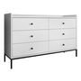 Voir la diapositive 1 : BEST MOBILIER Filipo - commode - blanc - 130 cm