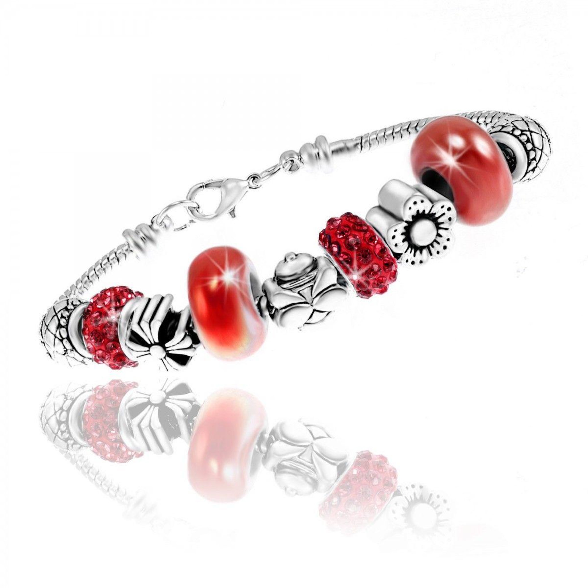 SC CRYSTAL Bracelet perles SC Crystal orné de Cristaux scintillants
