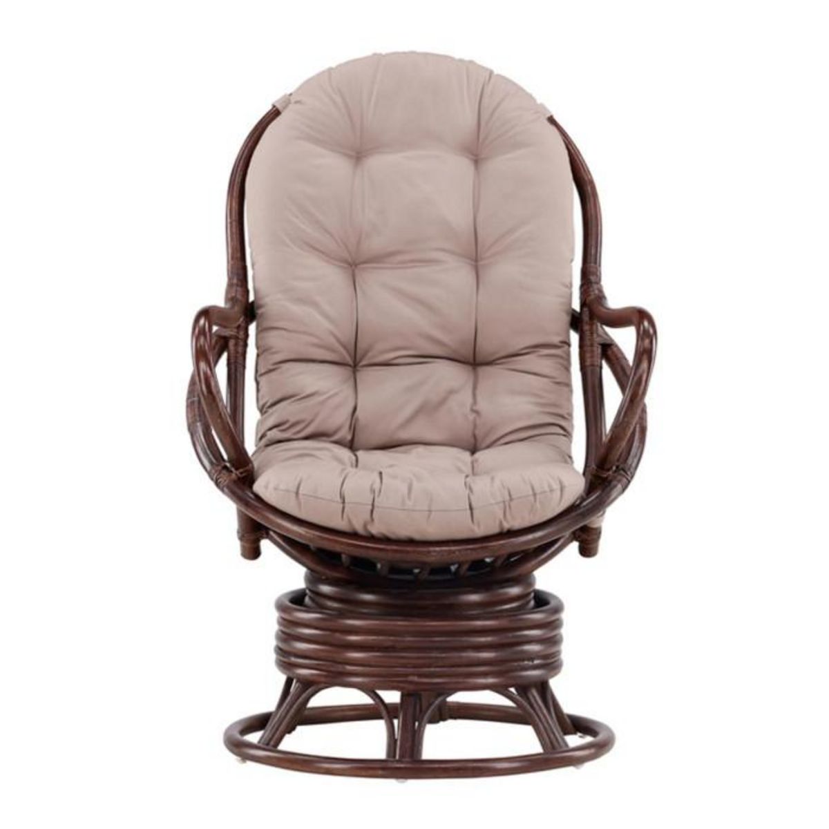 Paris Prix Fauteuil de jardin Pivotant  Swing  108cm Noyer Foncé