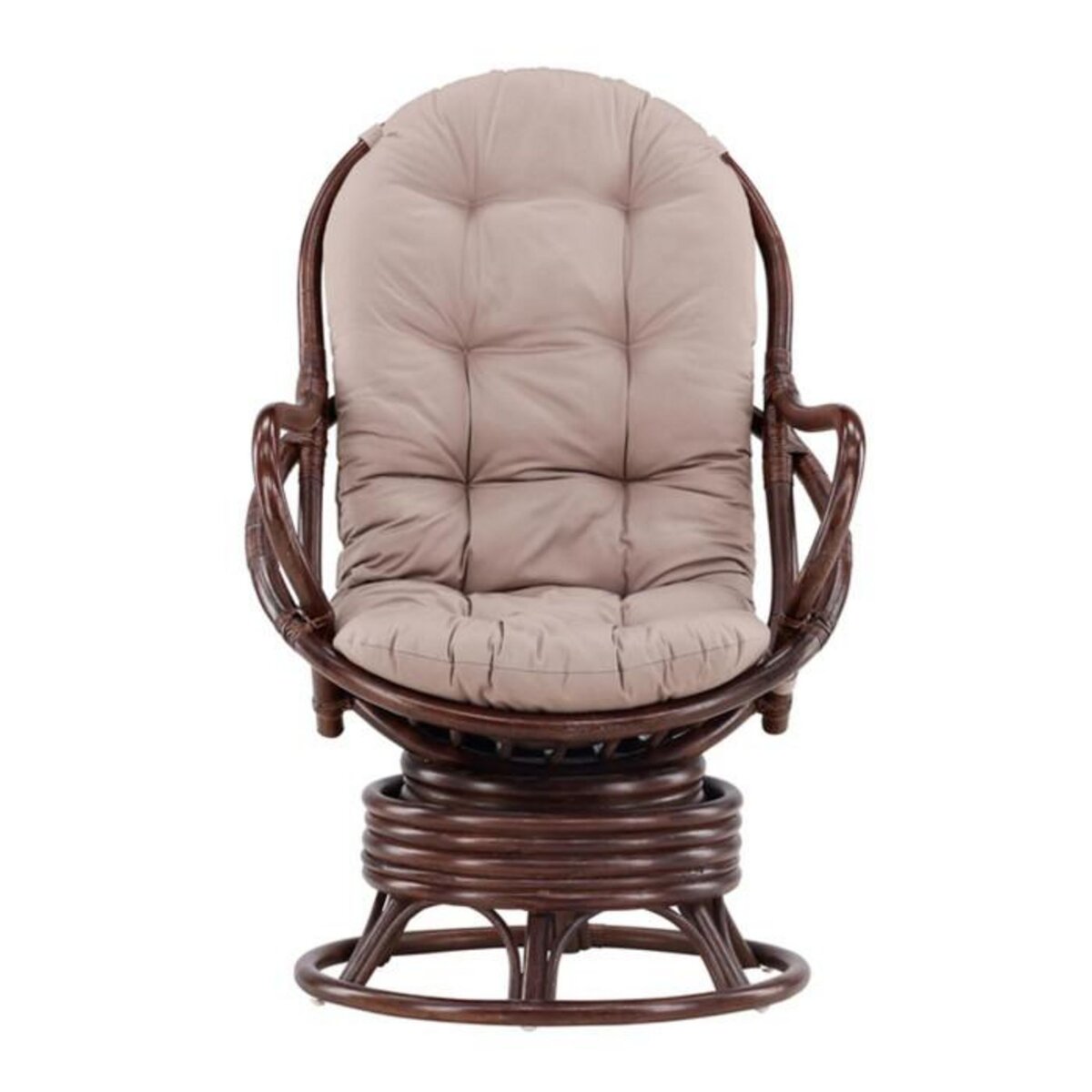 Paris Prix Fauteuil de jardin Pivotant  Swing  108cm Noyer Foncé