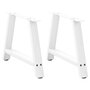 Voir la diapositive 1 : VIDAXL Pieds de table basse forme de A 2 pcs blanc 70x(42-43) cm acier