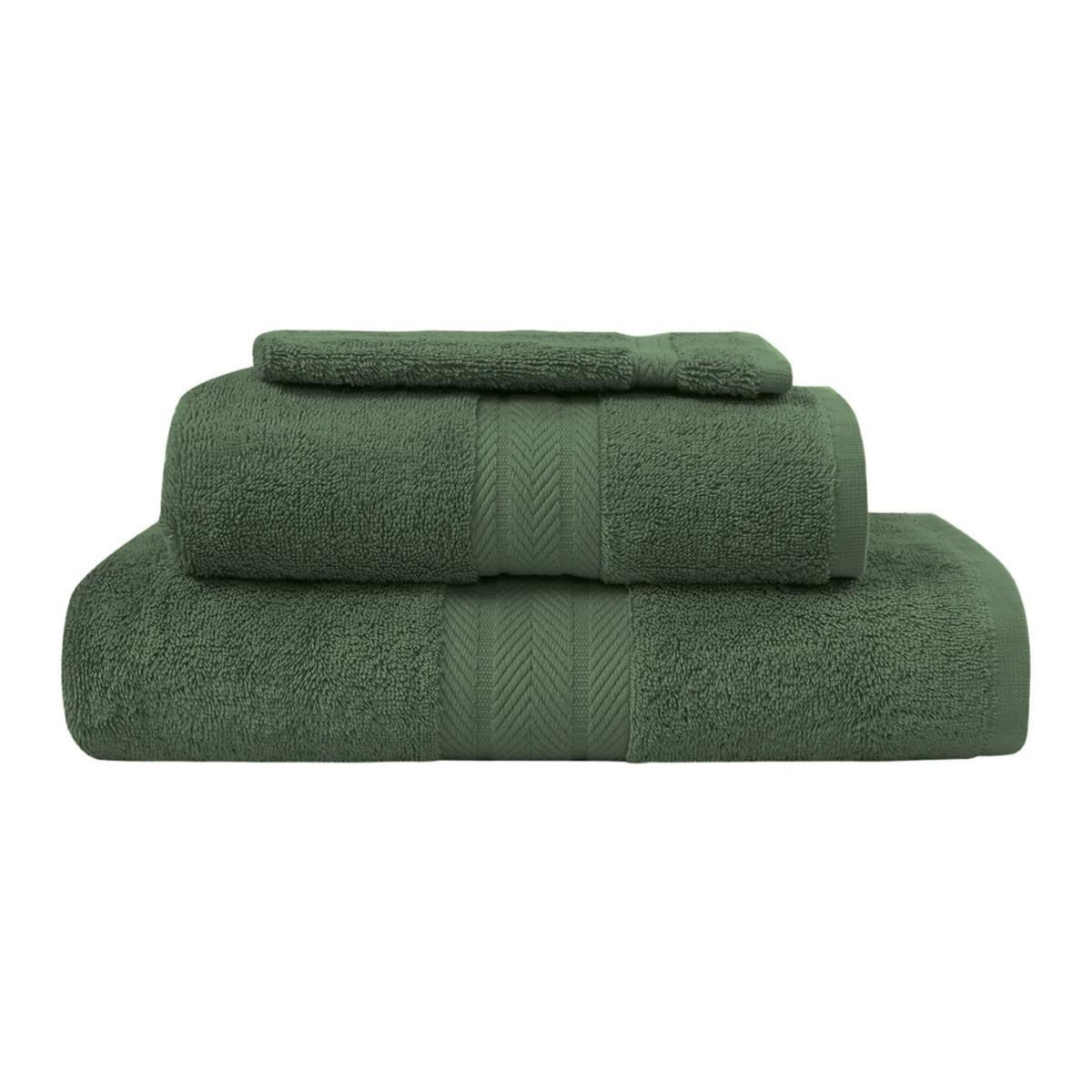 Sensei Maison Ensemble de bain 3 pièces (1 drap de bain + 1 serviette de toilette + 1 gant) LUXURY