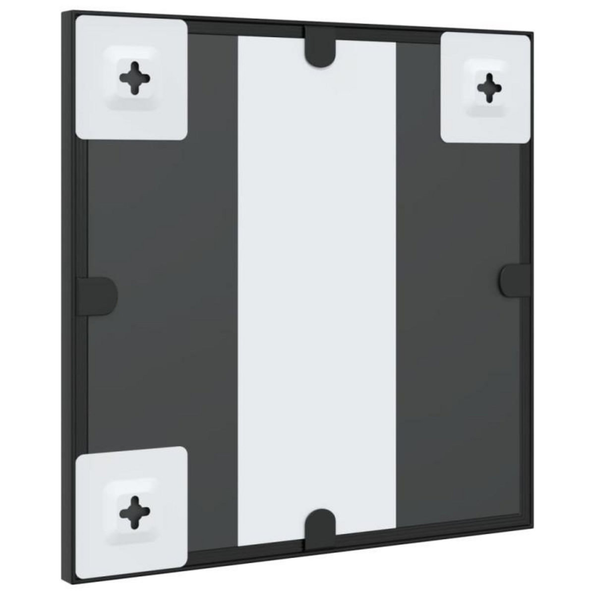 VIDAXL Miroir mural noir 30x30 cm carré fer