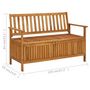 Voir la diapositive 6 : VIDAXL Banc de rangement de jardin 120 cm bois d'acacia solide