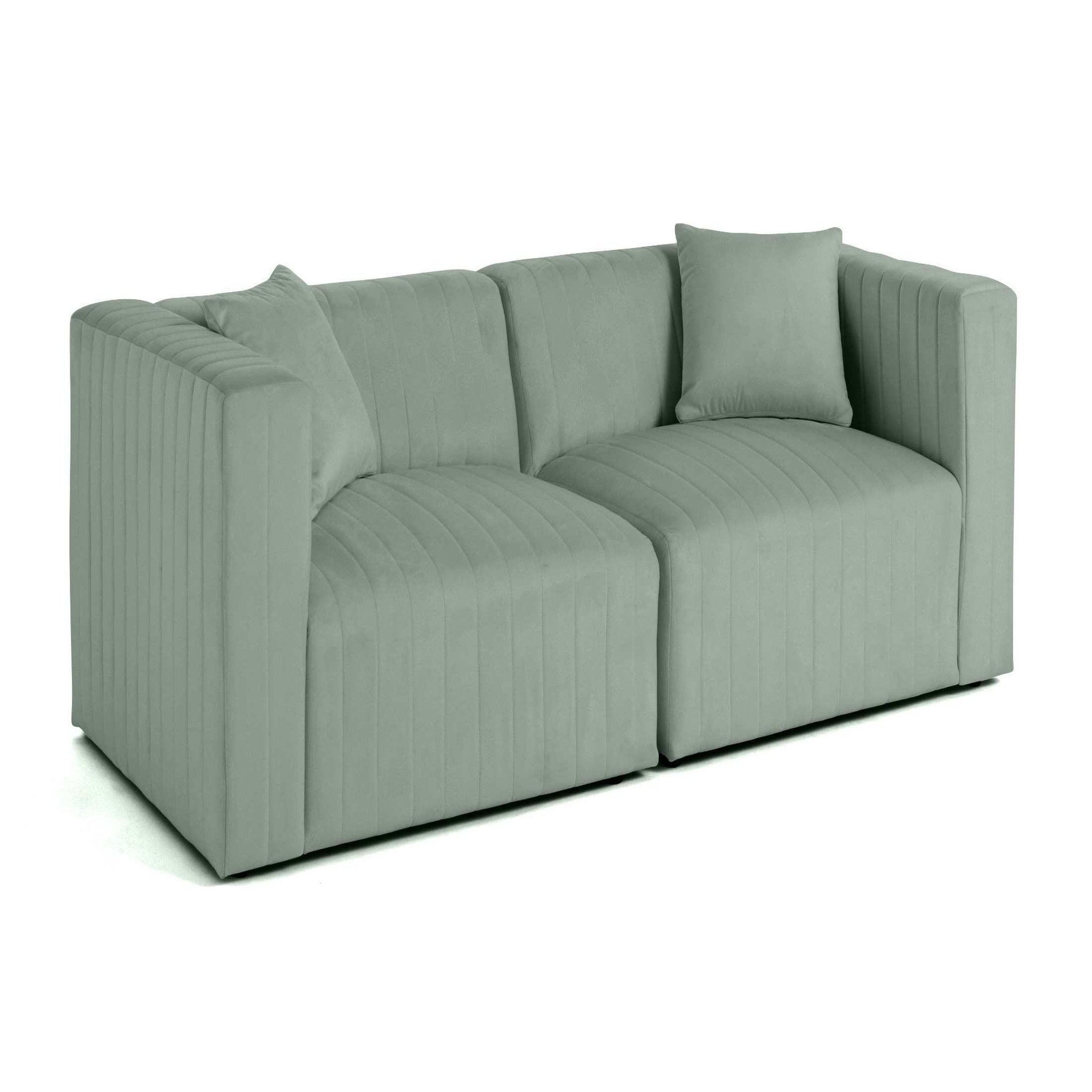 Voir la diapositive 2 : LISA DESIGN Nova - canapé modulable 2 places - en velours