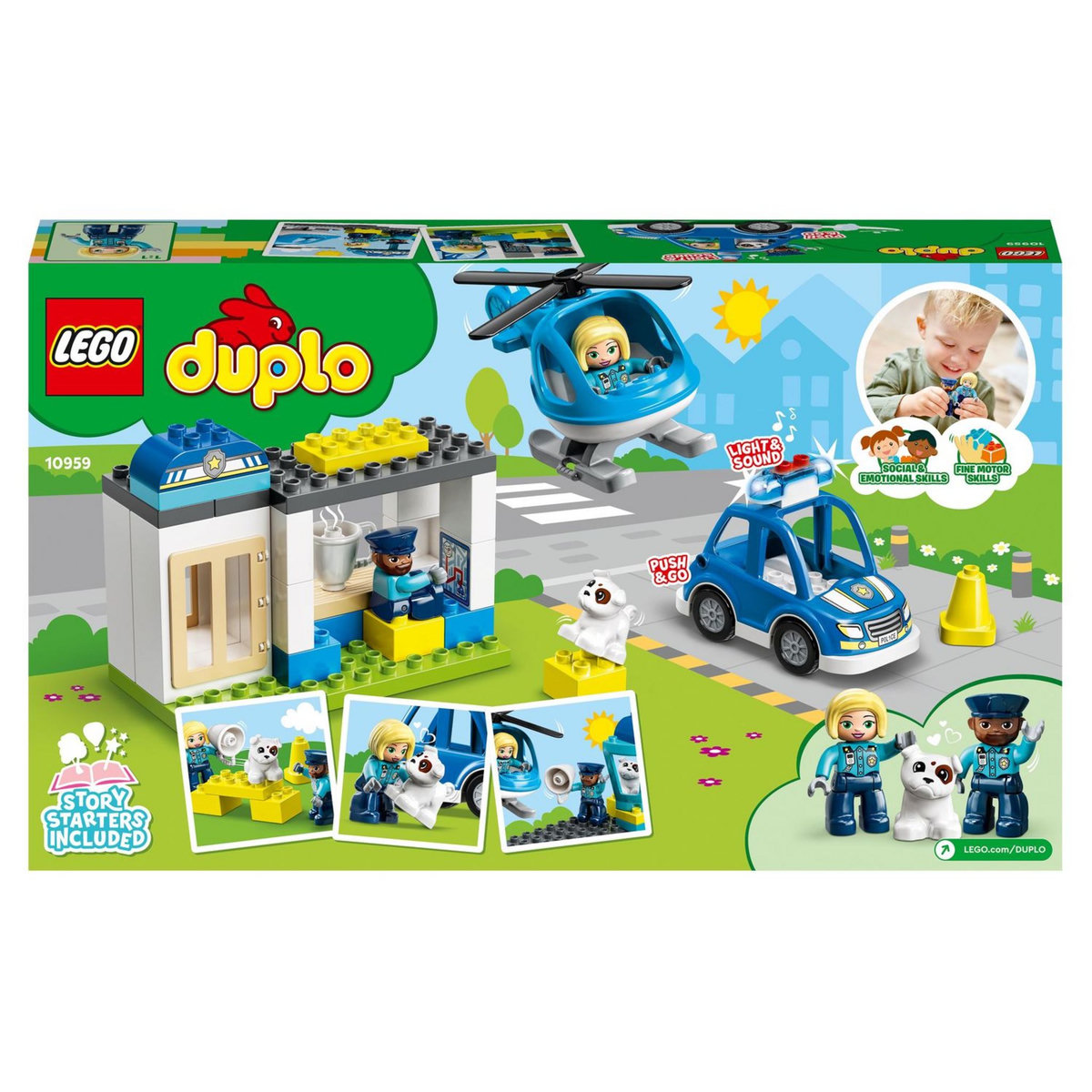 LEGO DUPLO 10959 - Le Commissariat et l&rsquo;Hélicoptère de la Police, Jouet d'Éveil