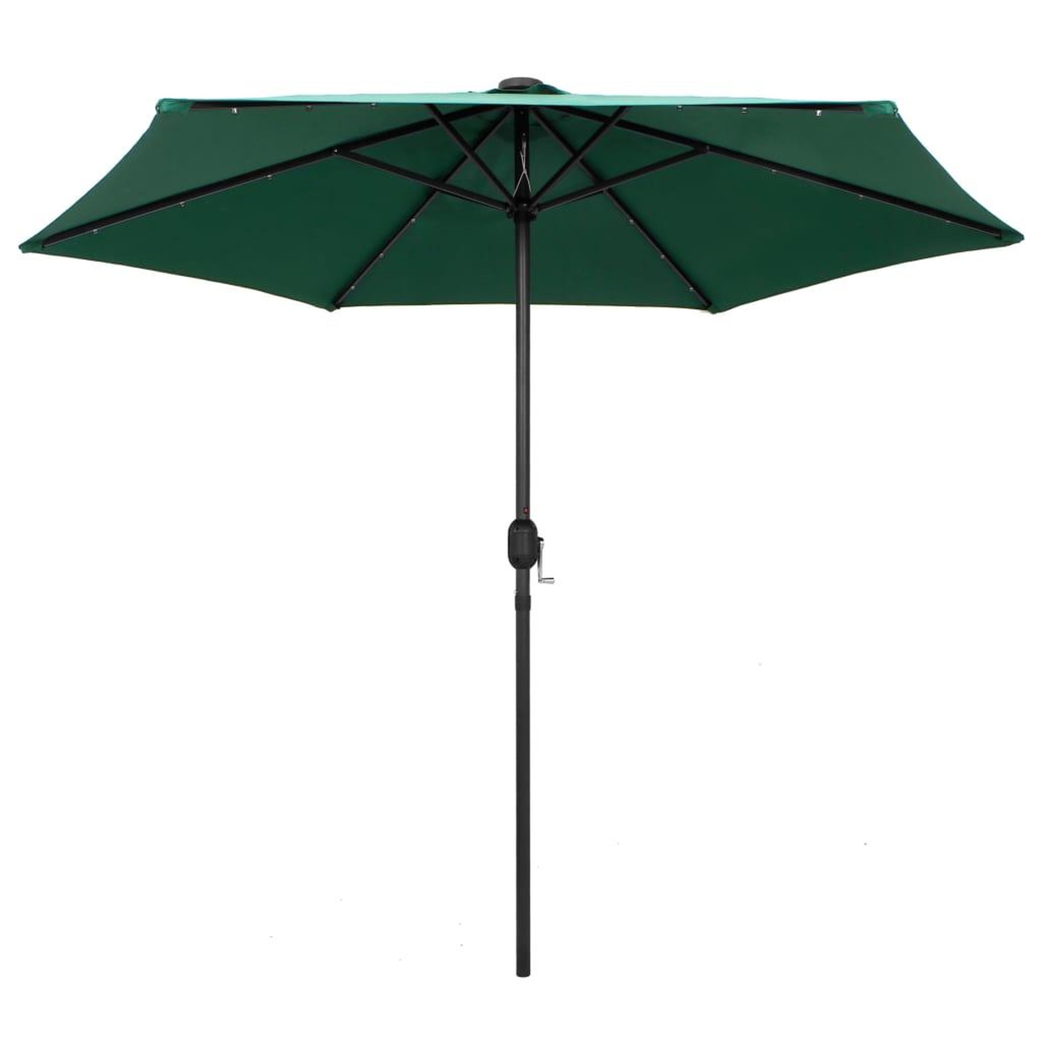 Voir la diapositive 2 : VIDAXL Parasol de jardin avec lumieres LED et mat en aluminium vert