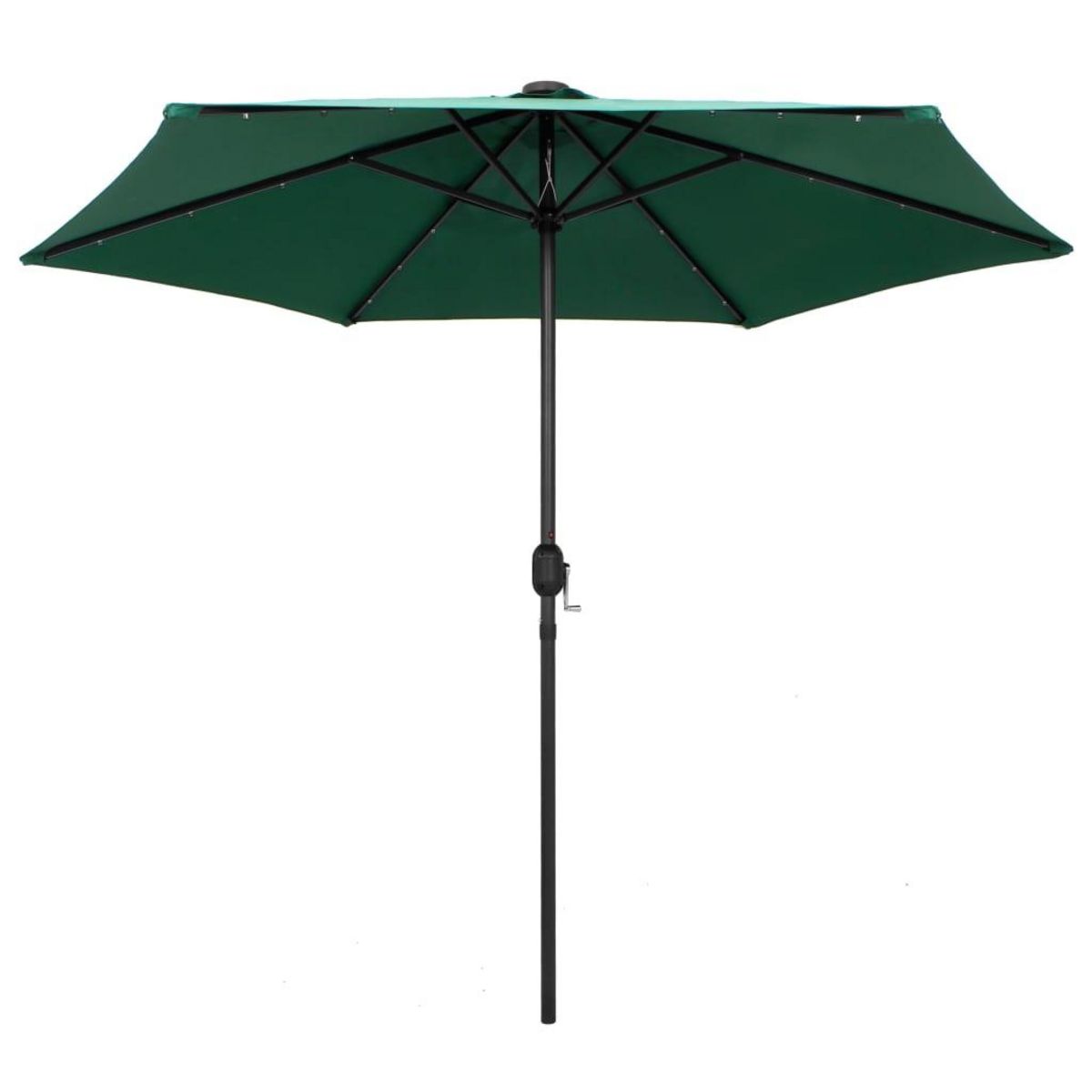 VIDAXL Parasol de jardin avec lumieres LED et mat en aluminium vert