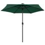 Voir la diapositive 2 : VIDAXL Parasol de jardin avec lumieres LED et mat en aluminium vert