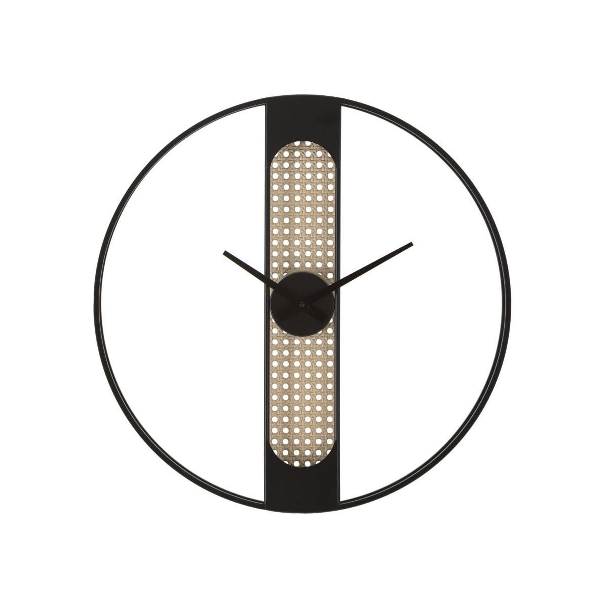 Paris Prix Horloge murale cannage  ribby  60cm noir & crème