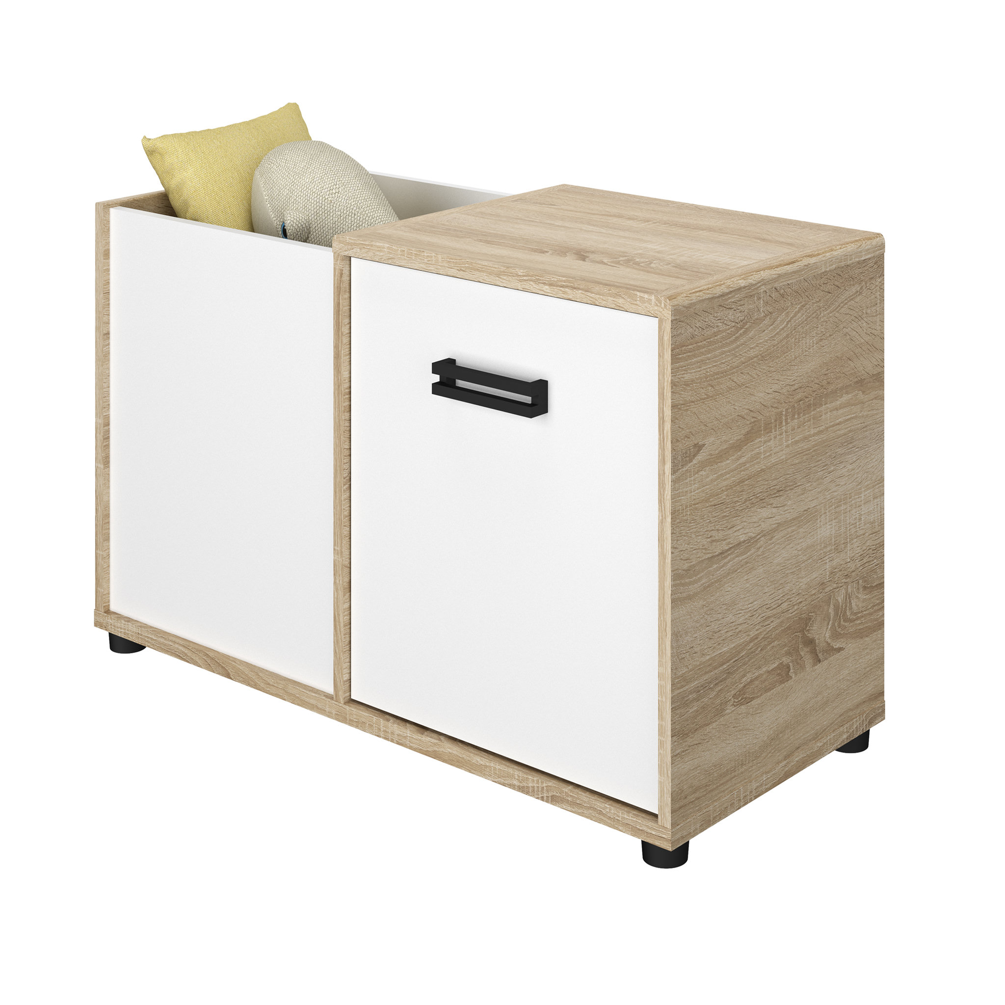 Voir la diapositive 1 : Coffre 1 porte L90xH43xP40cm ALLAN