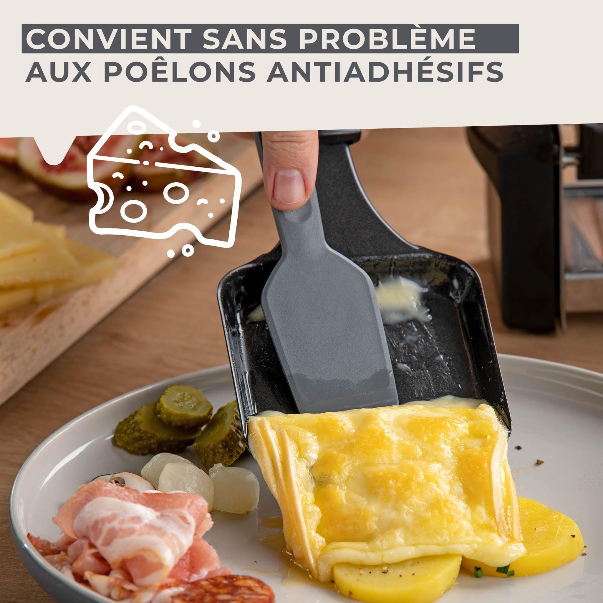 Voir la diapositive 6 : Fackelmann Lot de 4 spatules à raclette 16 cm fackelmann
