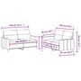 Voir la diapositive 6 : VIDAXL Ensemble de canapes 2 pcs avec coussins Taupe Tissu