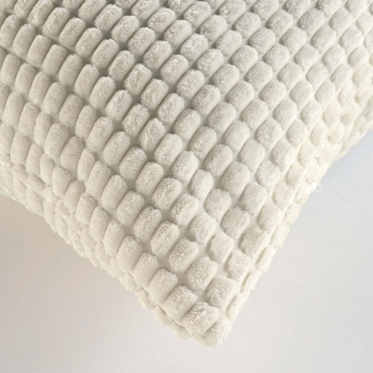 Paris Prix Coussin Déco en Velours Relief  Swing  45x45cm Naturel