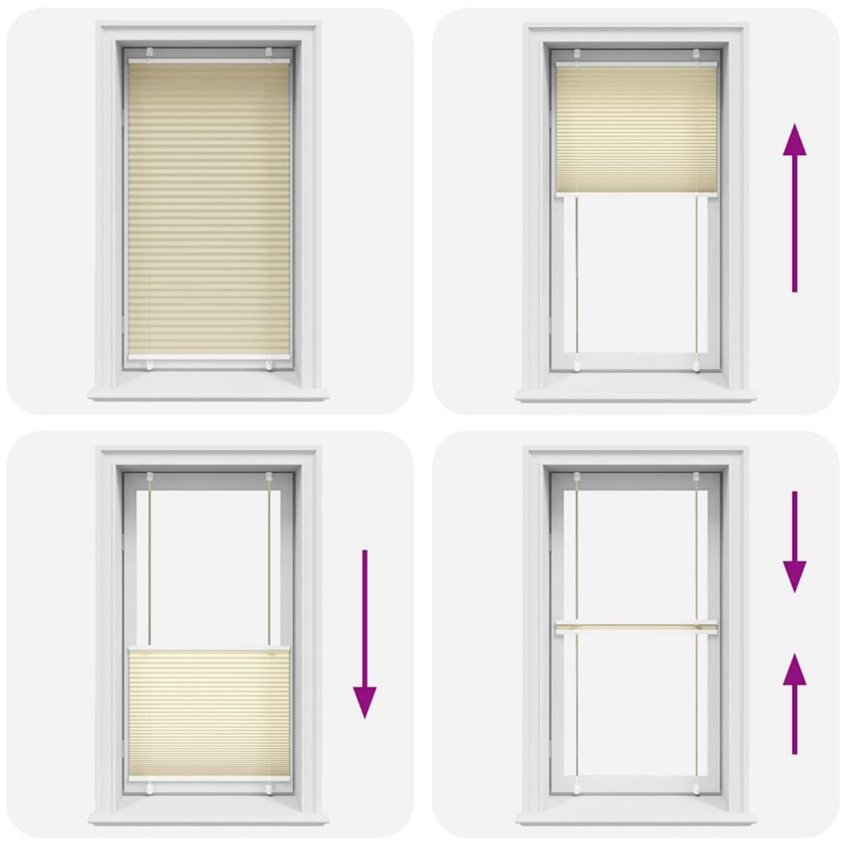 VIDAXL Store plisse creme 75x100 cm largeur du tissu 74,4 cm polyester