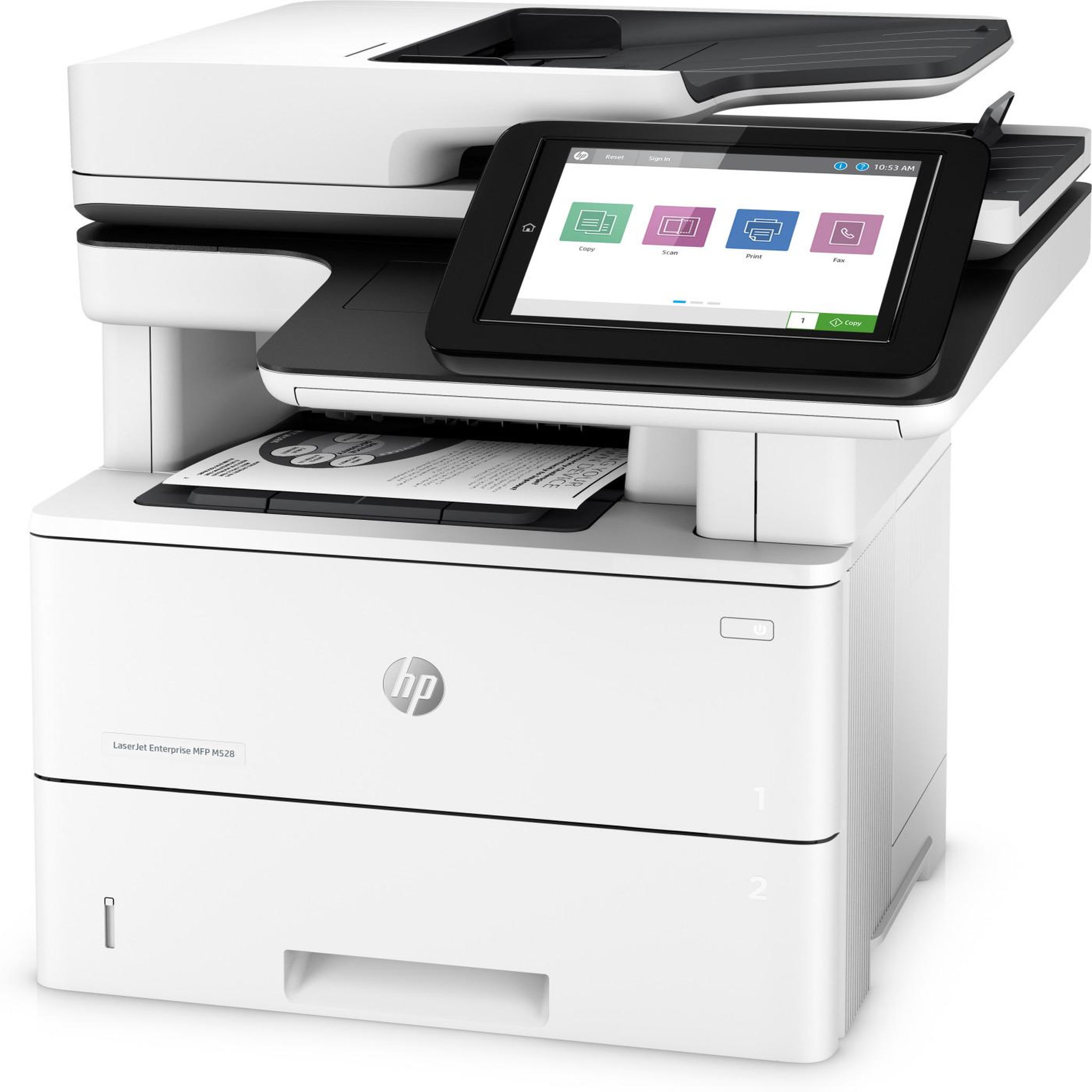 Voir la diapositive 3 : HP Imprimante multifonction hp 1pv64a laserjet enterprise mfp m528dn a4 1200 x 1200 dpi 43 ppm impression recto verso blanc