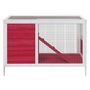 Voir la diapositive 3 : VIDAXL Clapier rouge 103x44x69,5 cm bois de pin massif
