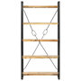 Voir la diapositive 2 : VIDAXL Bibliotheque 5 niveaux 90x30x180 cm Bois solide de manguier