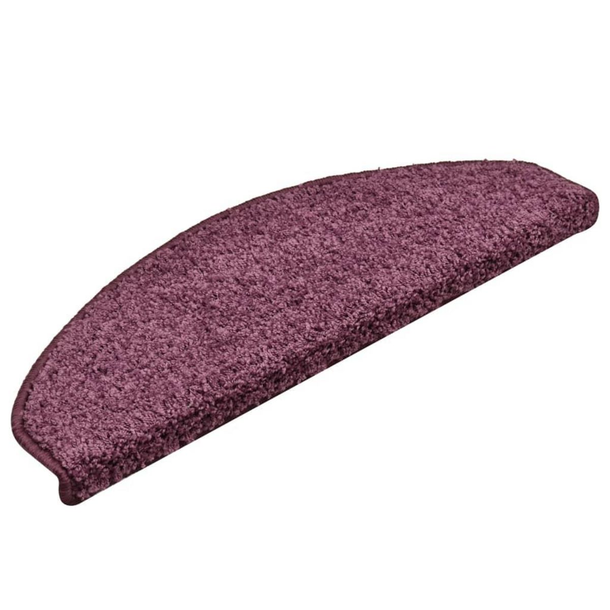 VIDAXL Tapis de marches d'escalier 15 pcs Violet fonce 65x21x4 cm