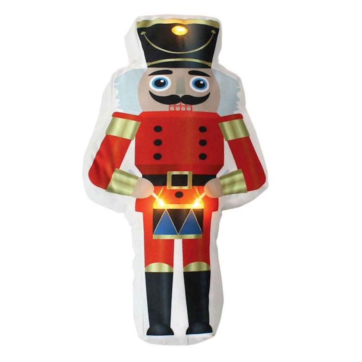 Paris Prix Coussin Déco de Noël 3D LED  Casse-Noisette  40cm Multicolore