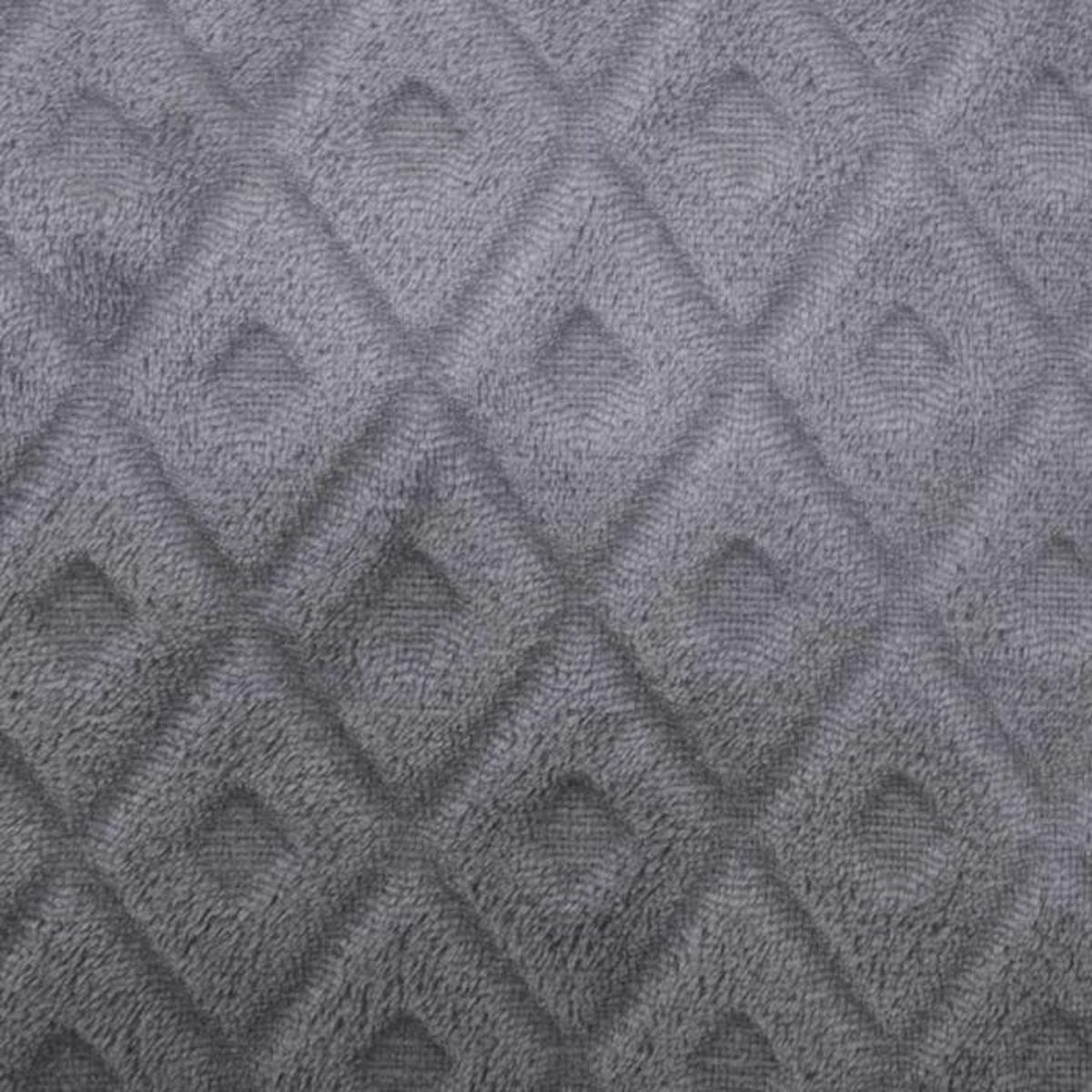 ATMOSPHERA Plaid Imprimé  Losange 3D  125x150cm Gris