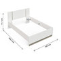 Voir la diapositive 3 : Habitat et Jardin Lit Double en bois  Watson  - 140 x 200 cm - Blanc