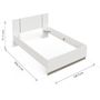 Voir la diapositive 3 : Habitat et Jardin Lit Double en bois  Watson  - 140 x 200 cm - Blanc