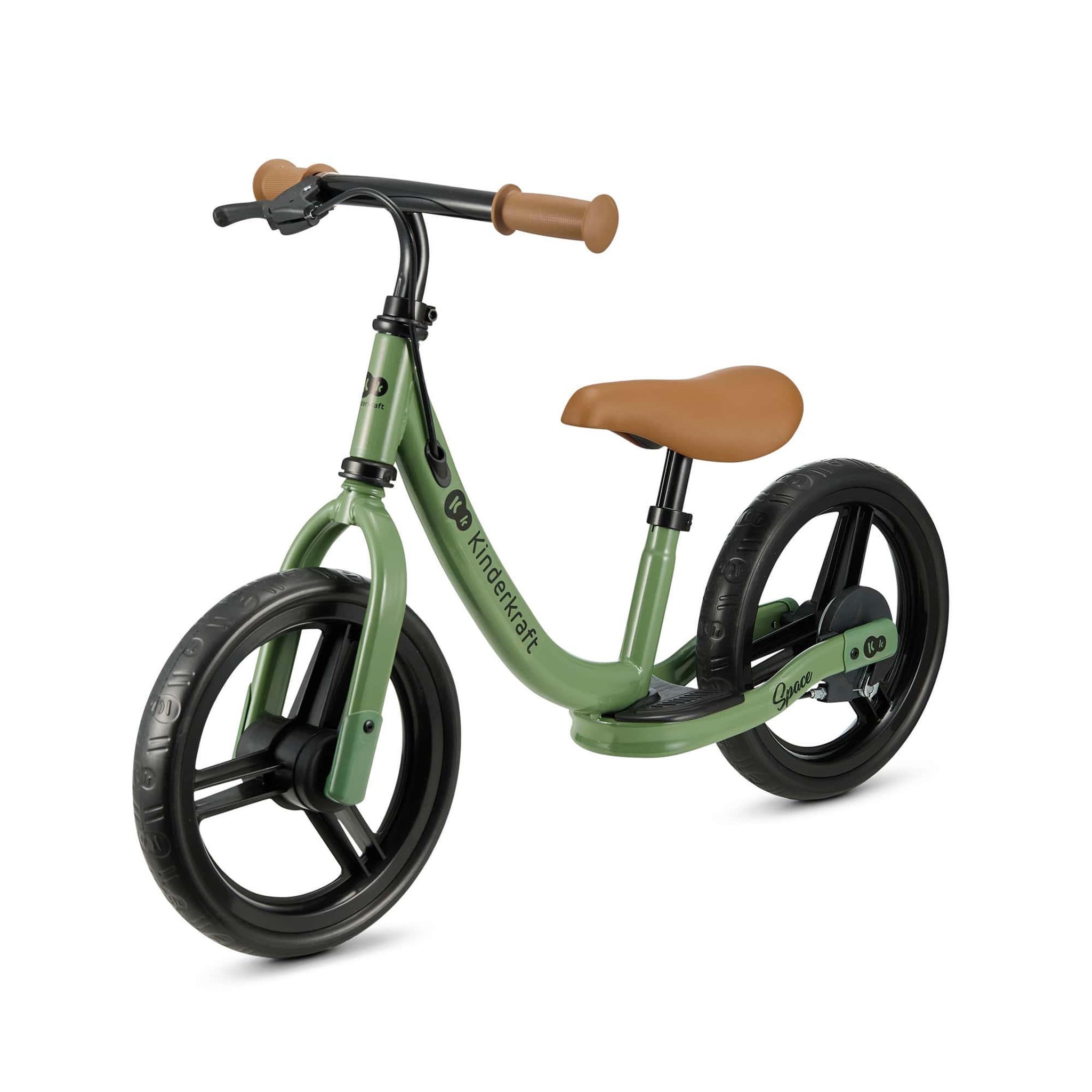 KINDERKRAFT Draisienne enfant avec frein a tambour modele espace. Coloris disponibles : Rose, Bleu, Vert