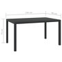 Voir la diapositive 6 : VIDAXL Table de jardin noir 150 x 90 x 74 cm Aluminium et WPC