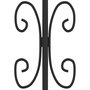 Voir la diapositive 5 : VIDAXL Portail et sommet de lance Noir 305x120 cm Acier enduit poudre