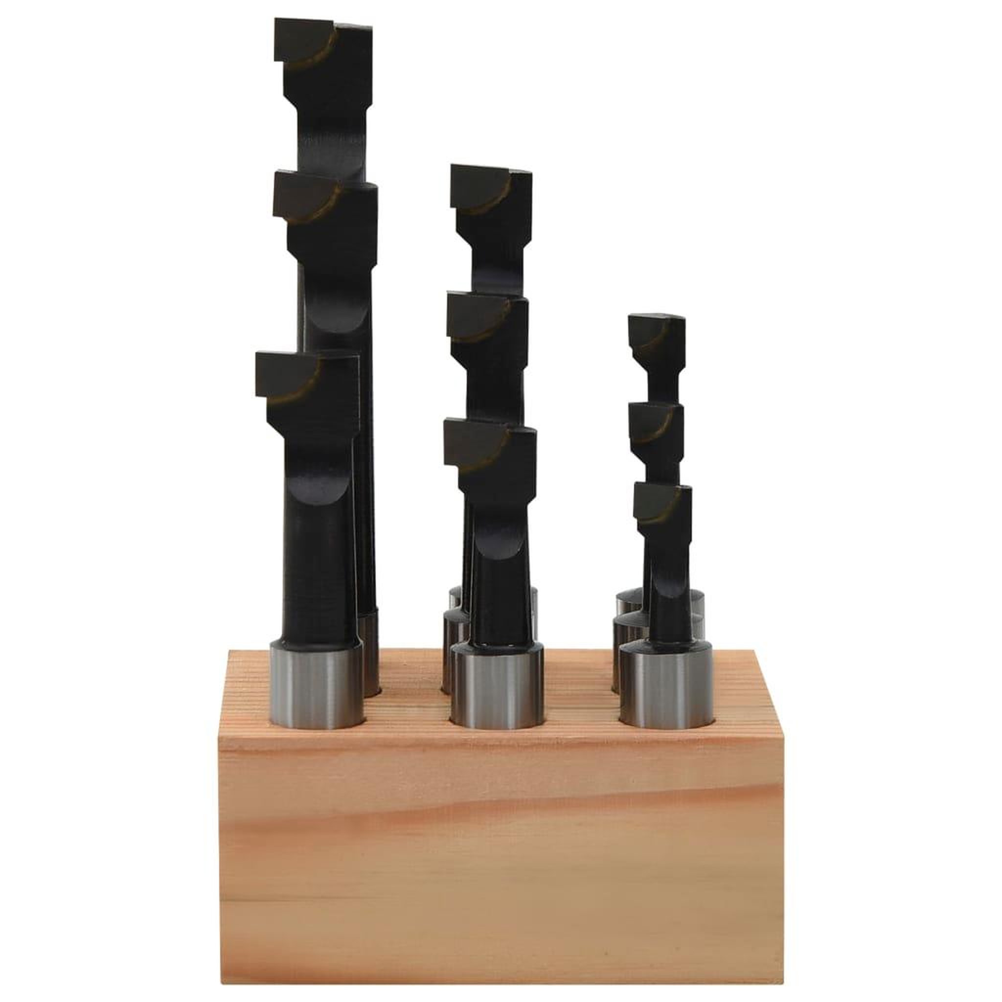 Voir la diapositive 3 : VIDAXL Cutters de perçage 9 pcs 12 mm a base de bois