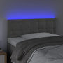 Voir la diapositive 3 : VIDAXL Tete de lit a LED Gris clair 100x5x78/88 cm Velours